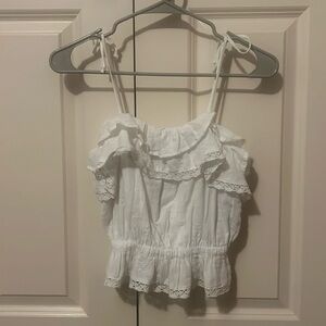 White American Eagle Crop Tank
